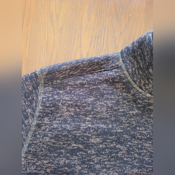 Mens Weatherproof Vintage Button Mock Neck Sweater Chocolate Brown Size L - Picture 5 of 12